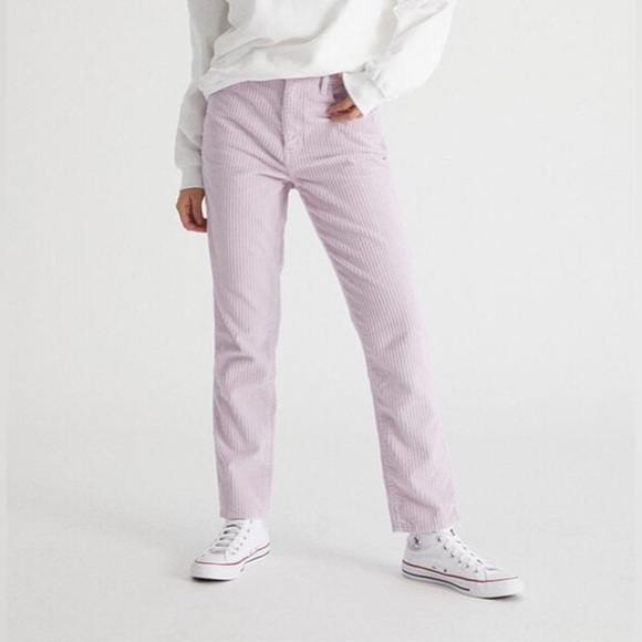 PacSun Pants - PacSun Lavender Corduroy Mom Jeans. Size Women's 27. High Rise. Purple.